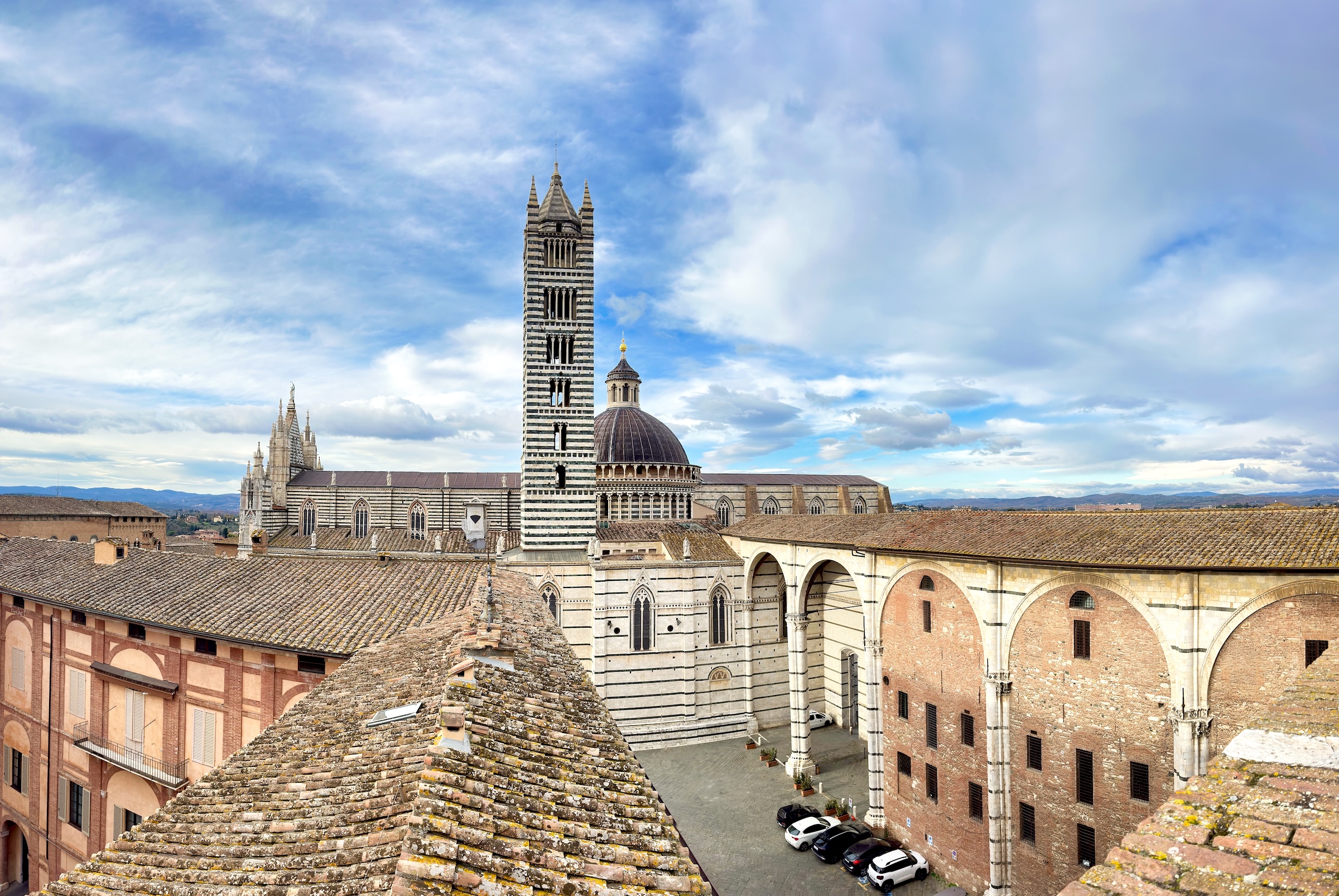 Facciatone, panoramic view over Siena